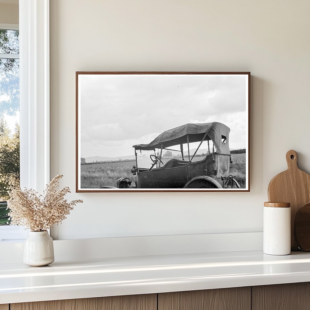 Abandoned Model T in Oregon Field October 1939 - Available at KNOWOL