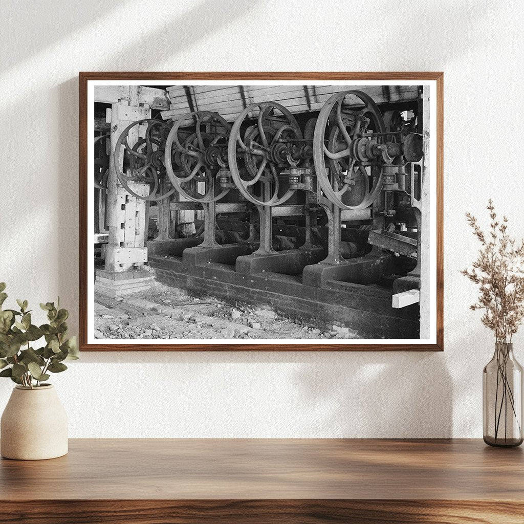 Abandoned Sugar Mill Machinery Gibson Louisiana 1938 - Available at KNOWOL