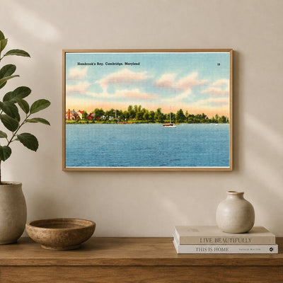 Humbrook's Bay, Cambridge, Maryland — Vintage Maryland Postcard