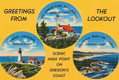 Foulweather, Cape, OR: Greetings from the Lookout, scenic high point on Oregon's coast