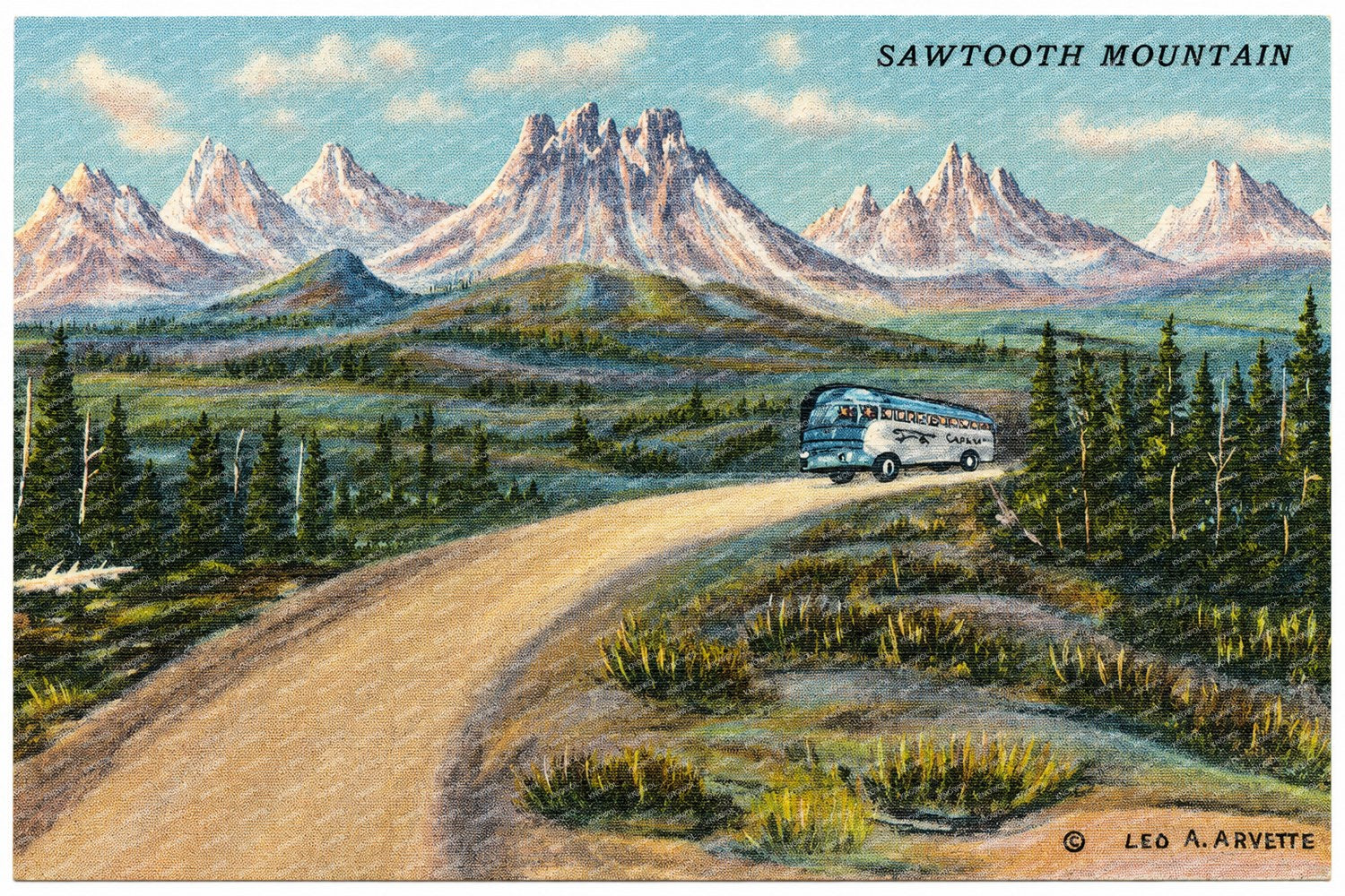 Baton Rouge, LA: Sawtooth Mountain. oil painting by Leo A. Arvette