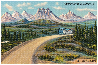 Baton Rouge, LA: Sawtooth Mountain. oil painting by Leo A. Arvette