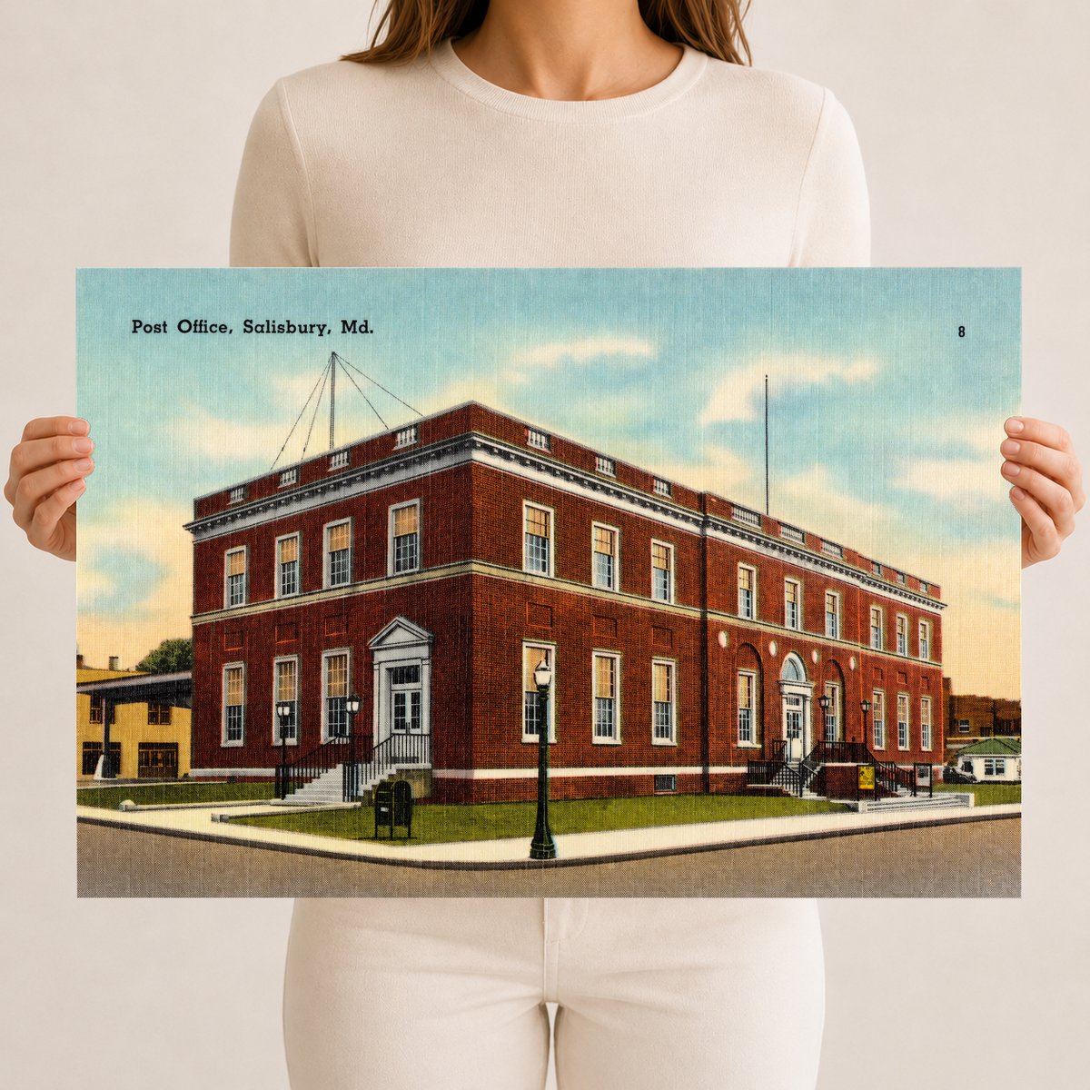 Post office, Salisbury, MD — Vintage Maryland Postcard