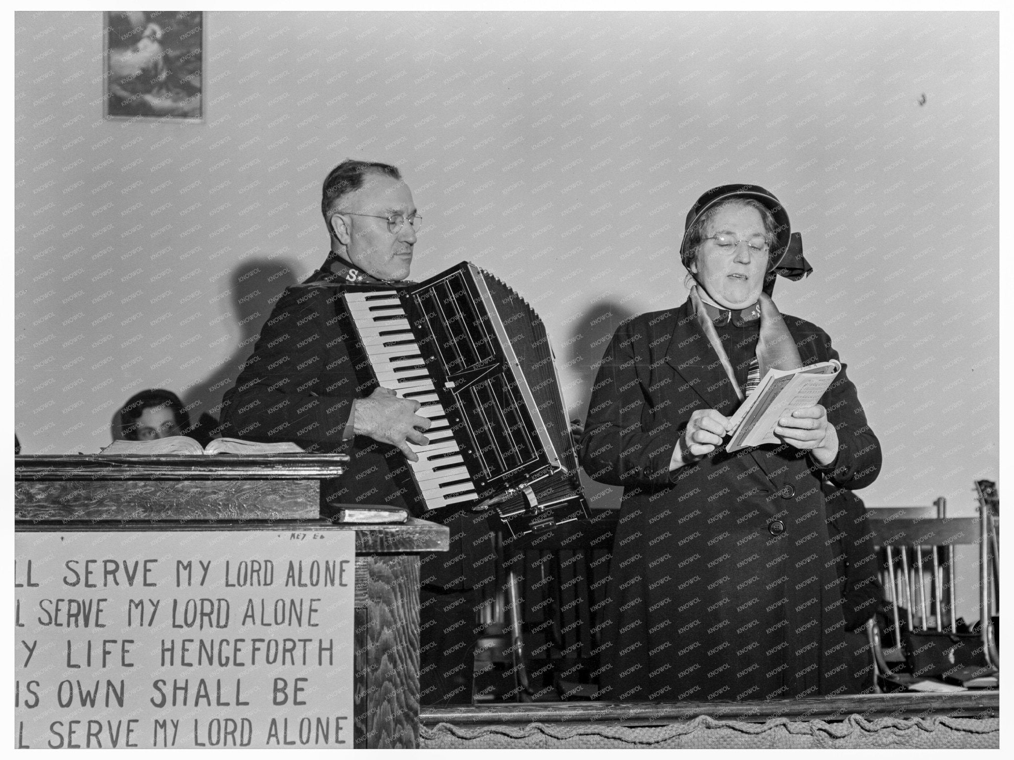 Adjutant and Wife Sing at Salvation Army Event 1939 - Available at KNOWOL