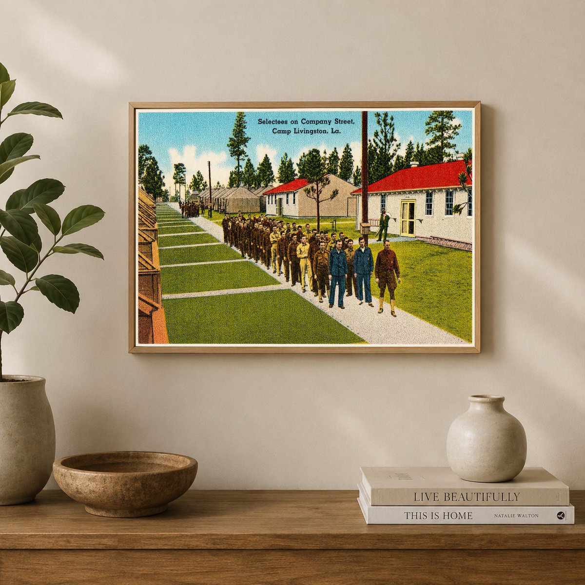 Pineville, LA: Selectees on Company Street, Camp Livingston