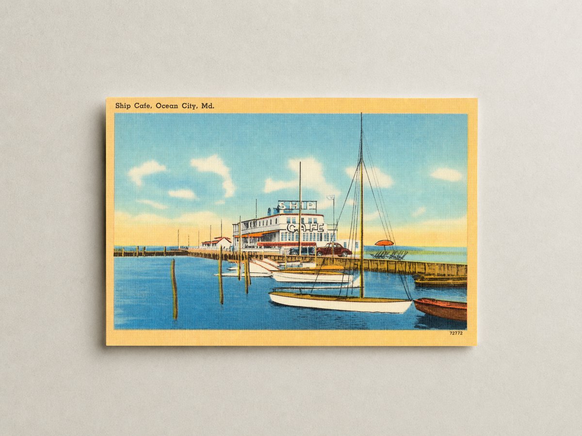 Ship Cafe, Ocean City, MD — Vintage Maryland Postcard