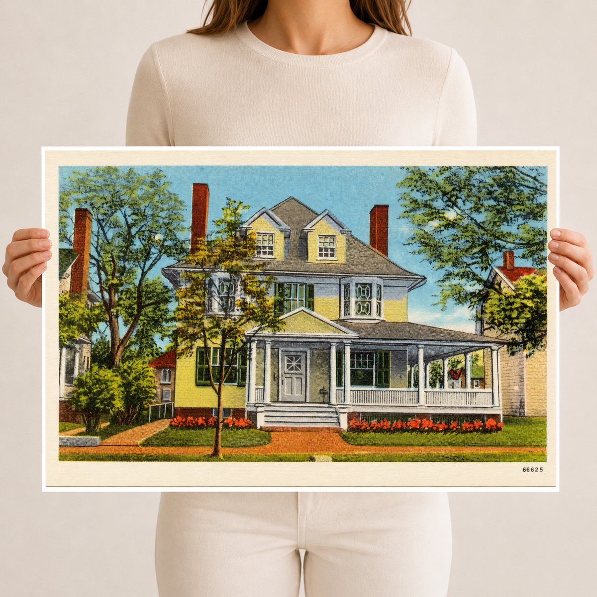 Residence and office of Dr. T. A. Tobin, Chiropractor, 18 N. Aurora St., Easton, Maryland — Vintage Maryland Postcard