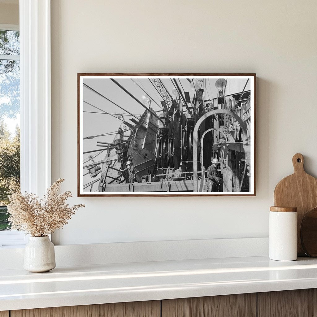 Aerial Tram Wheelhouse at Shasta Dam December 1941 - Available at KNOWOL