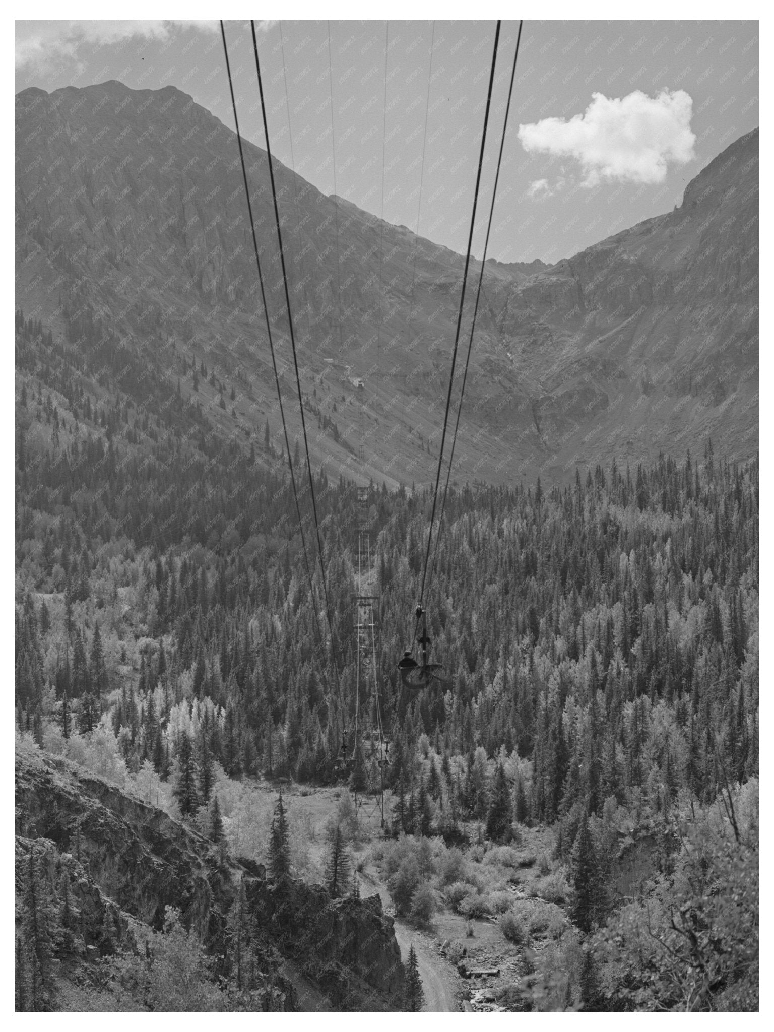 Aerial Tramway Ore Transport San Juan County Colorado 1940 - Available at KNOWOL