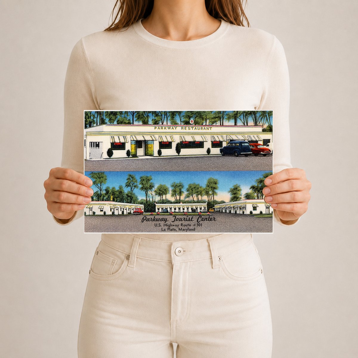 Parkway Tourist Center, U. S. Highway Route #301, La Plata, Maryland — Vintage Maryland Postcard