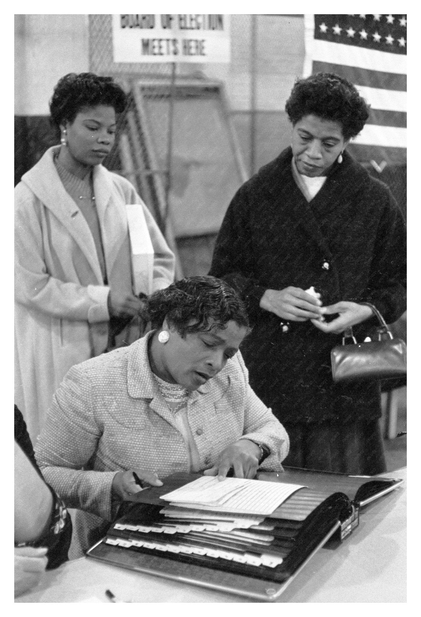 African American Women Voting November 1957 Vintage Photo - Available at KNOWOL