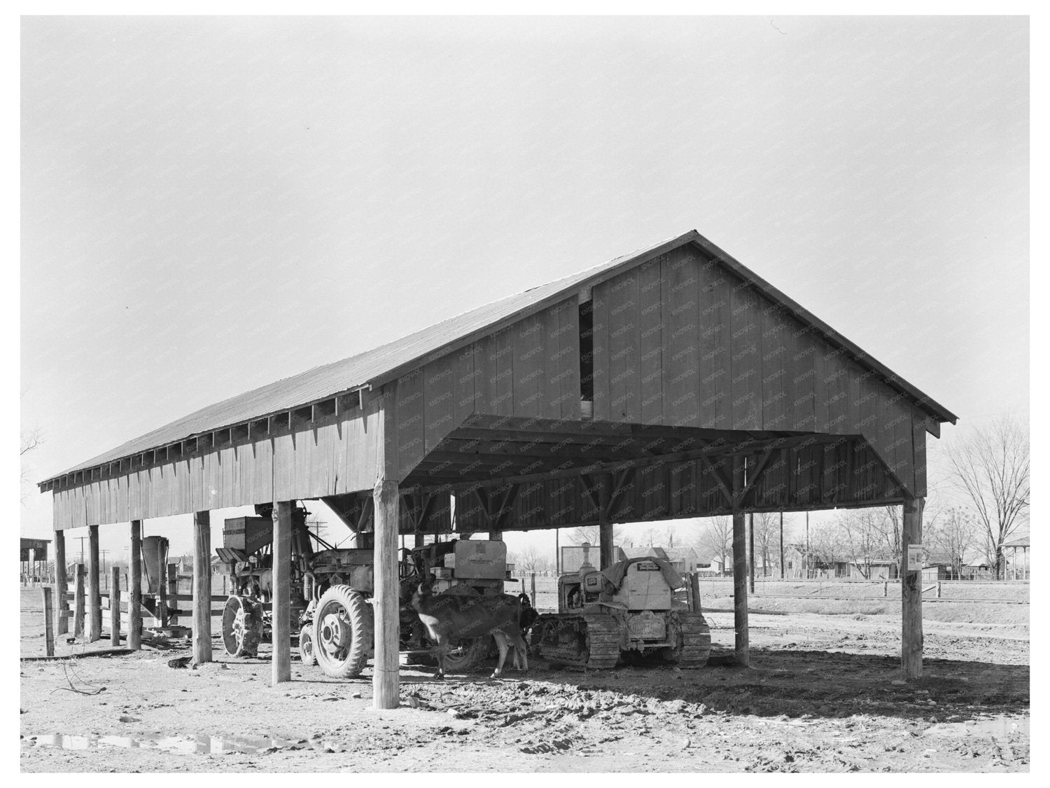 Agricultural Machinery Shed in Jerome Arkansas 1939 - Available at KNOWOL