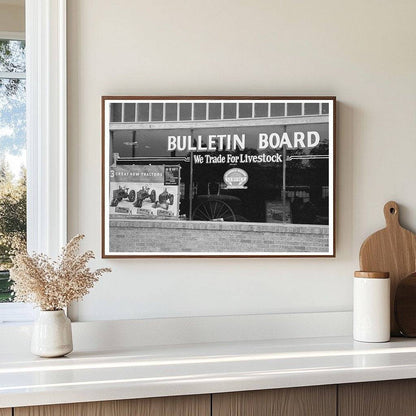 Agricultural Machinery Store Window Brownwood Texas 1939 - Available at KNOWOL