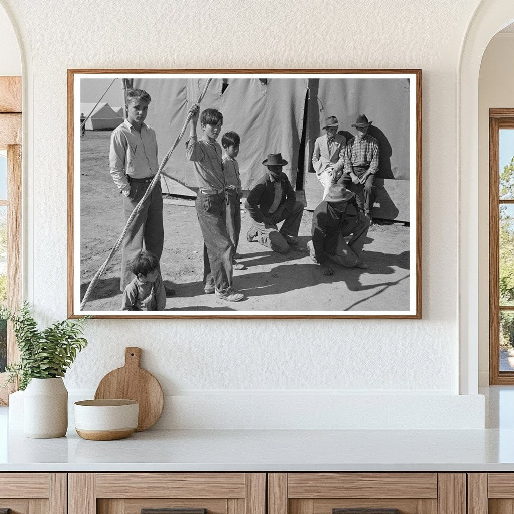 Agricultural Workers Playing Marbles Yuma County 1942 - Available at KNOWOL