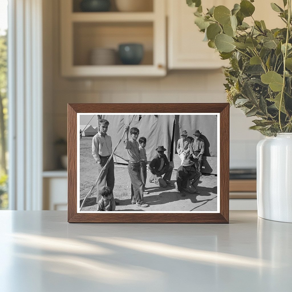 Agricultural Workers Playing Marbles Yuma County 1942 - Available at KNOWOL