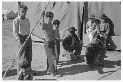 Agricultural Workers Playing Marbles Yuma County 1942 - Available at KNOWOL