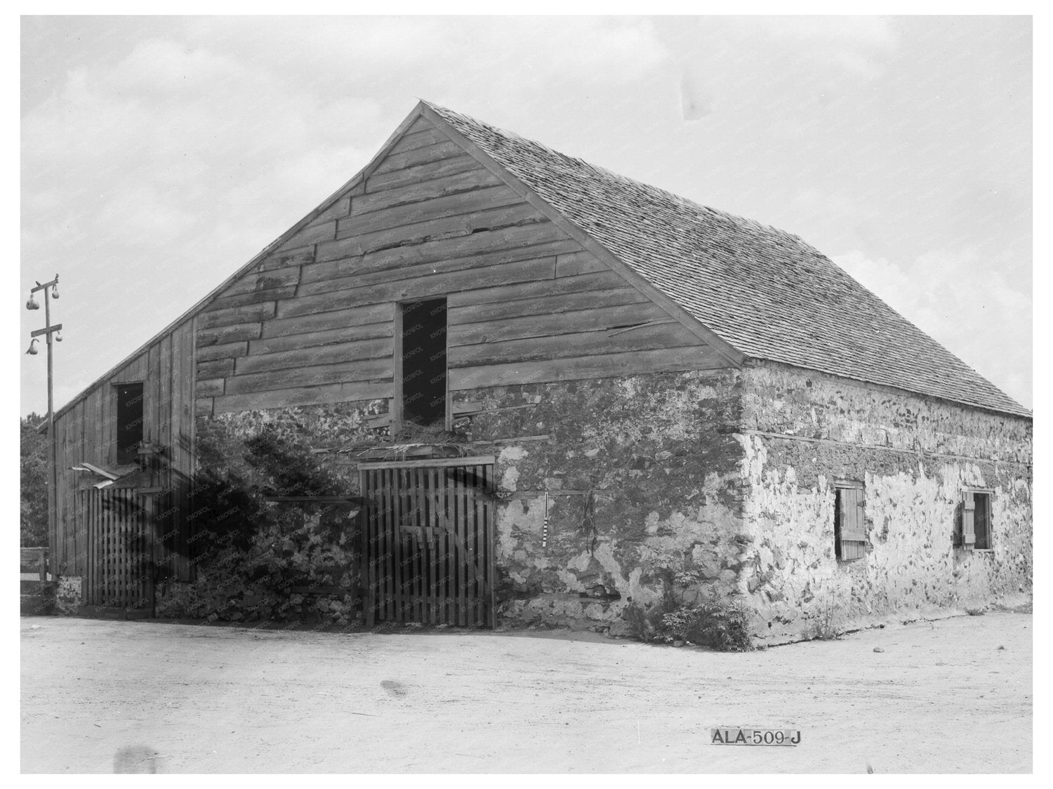 Old Mule Stable Chewacla Limeworks Alabama 1937 Photo