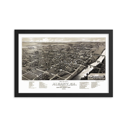 Albany, GA 1885 Framed - Available at KNOWOL