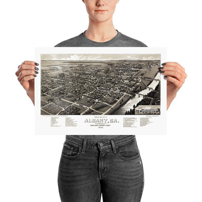 Albany, GA 1885 Map - Available at KNOWOL
