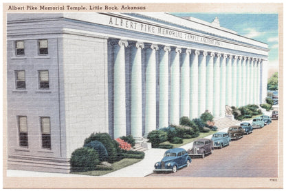 Albert Pike Memorial Temple Postcard Little Rock 1913 - Available at KNOWOL