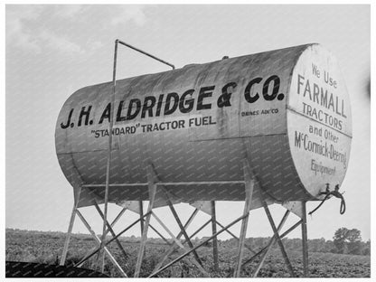 Aldridge Plantation Fuel Tank Mississippi June 1937 - Available at KNOWOL