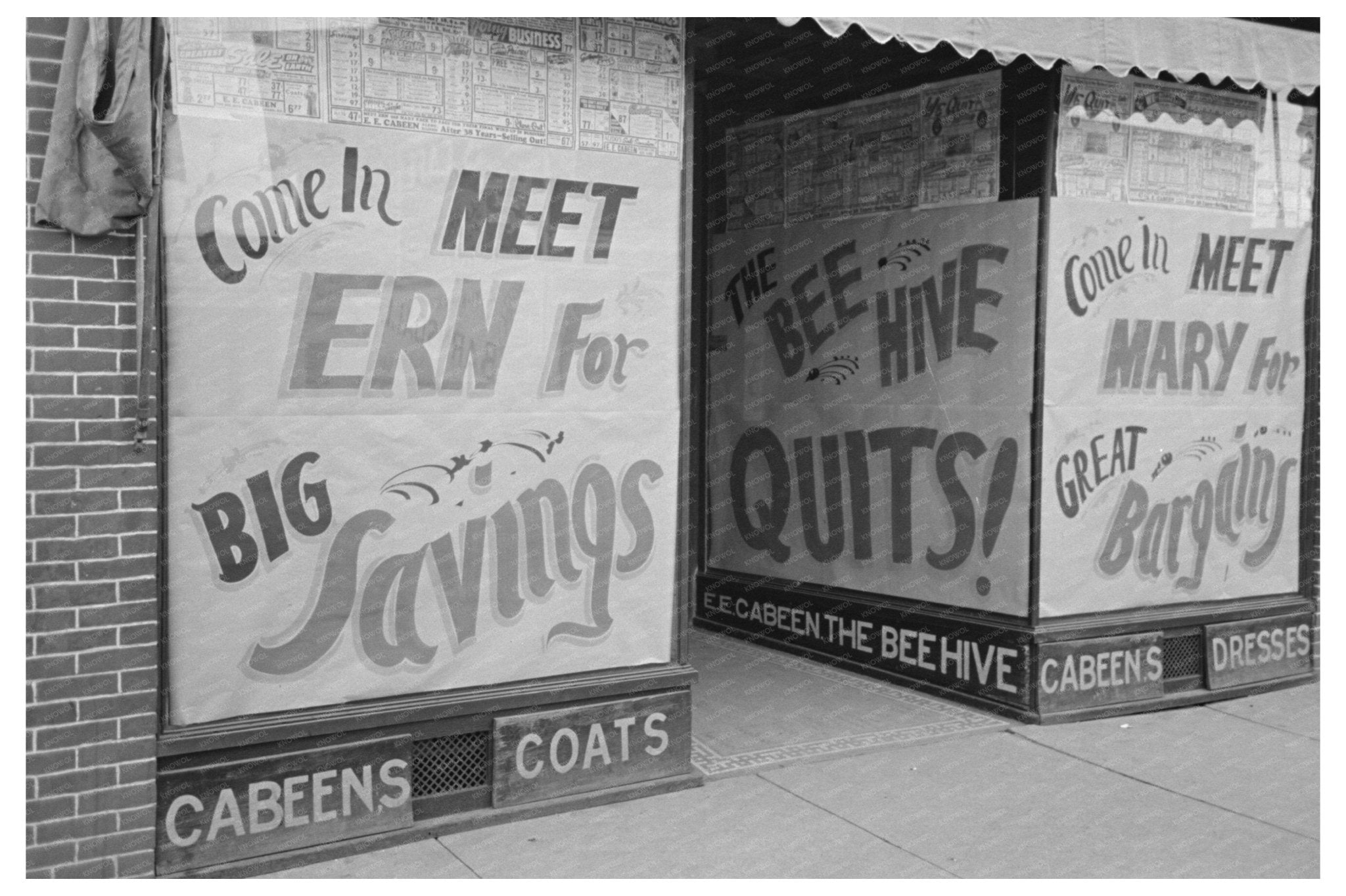 Aledo Illinois Storefront Selling Out May 1938 - Available at KNOWOL