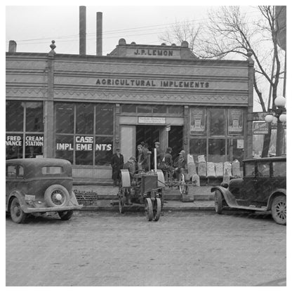 Aledo Illinois Street Scene March 1937 Vintage Photograph - Available at KNOWOL