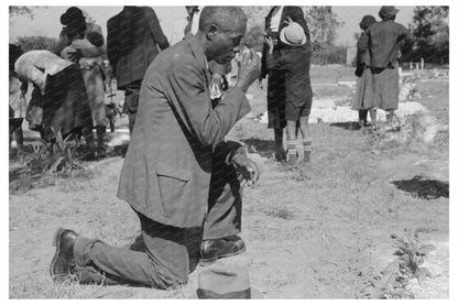 All Saints Day Prayer at Cemetery Louisiana 1938 - Available at KNOWOL