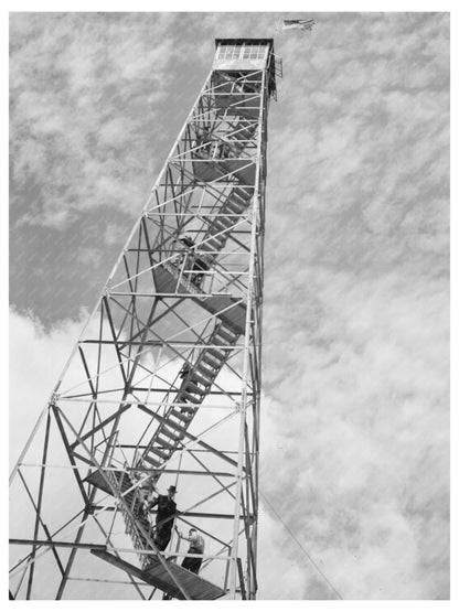 Allegan County Fire Tower Michigan June 1937 Vintage Photo - Available at KNOWOL