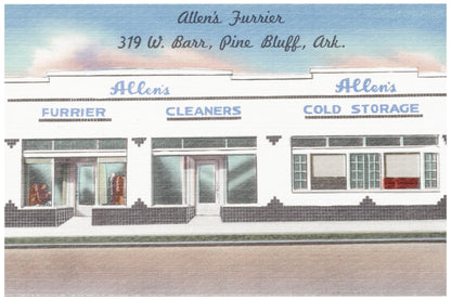 Allens Furrier Storefront Pine Bluff Arkansas Early 20th Century - Available at KNOWOL