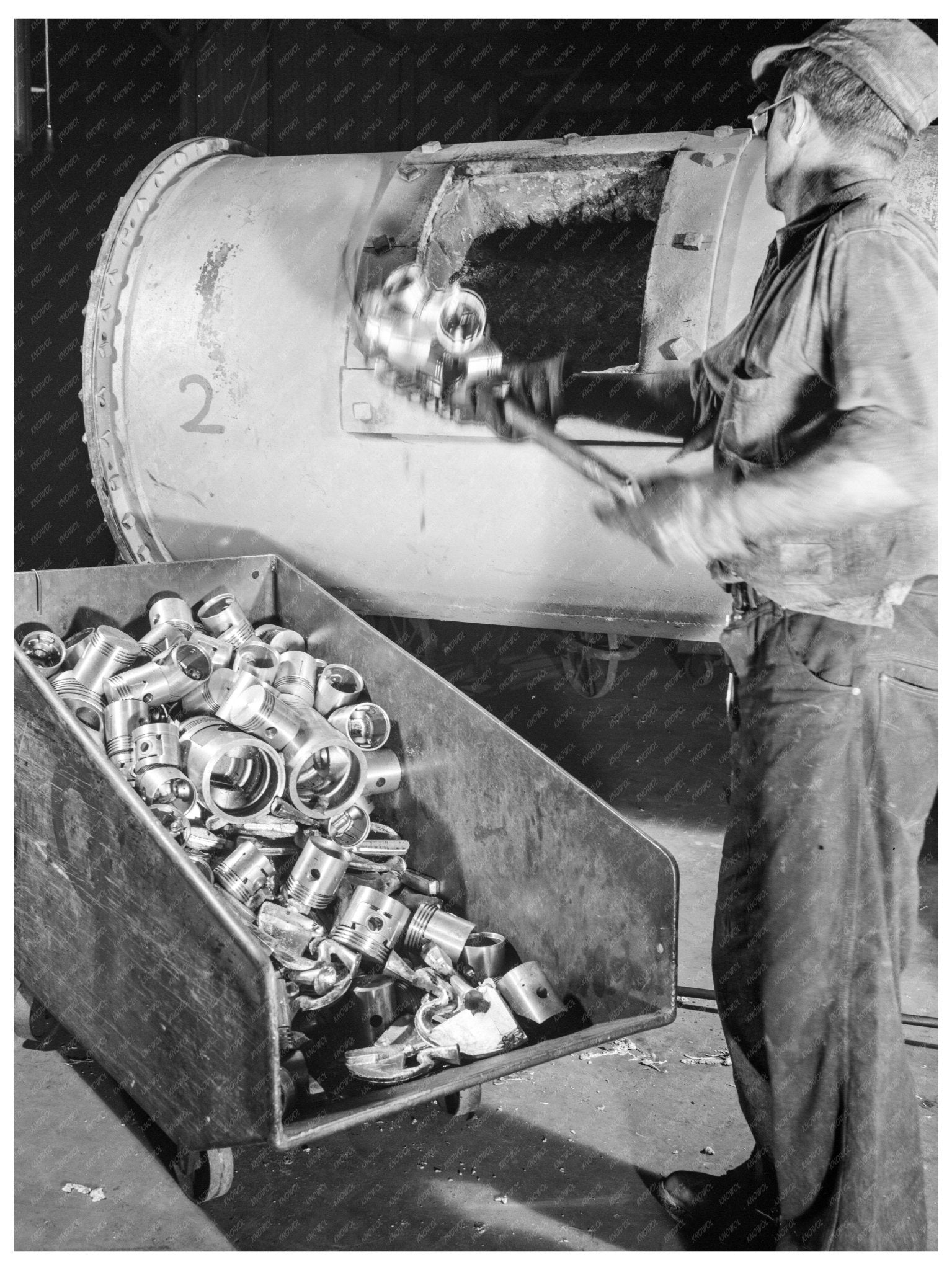 Aluminum Casting in Cincinnati February 1942 - Available at KNOWOL