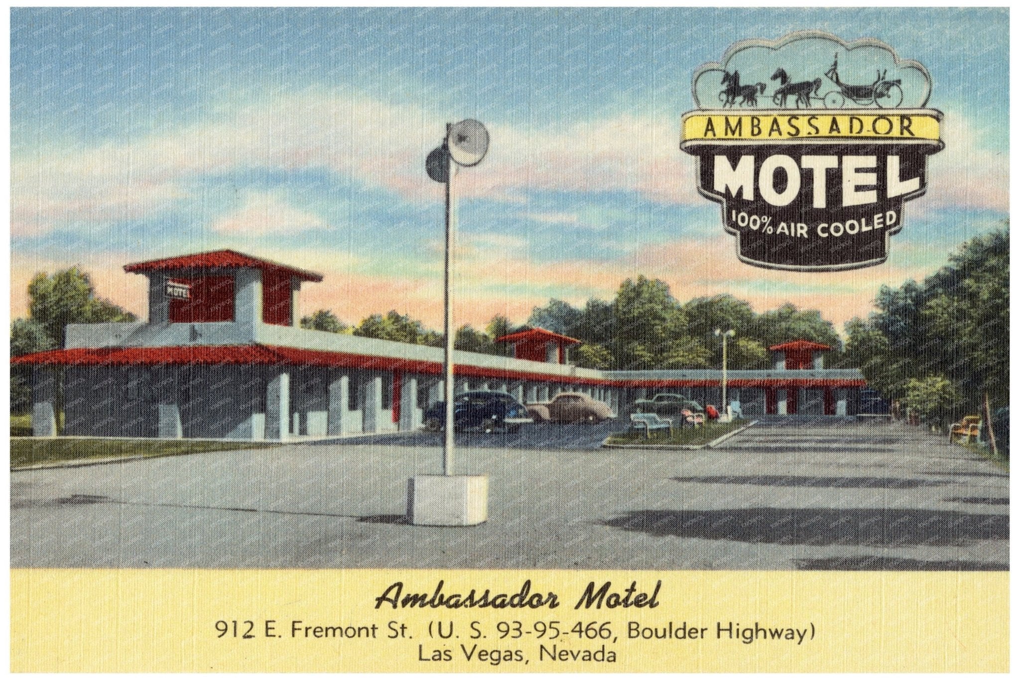 Ambassador Motel Vintage Postcard 1930 - 1945 - Available at KNOWOL