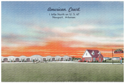 American Court Massachusetts Vintage Postcard Mid - 20th Century - Available at KNOWOL