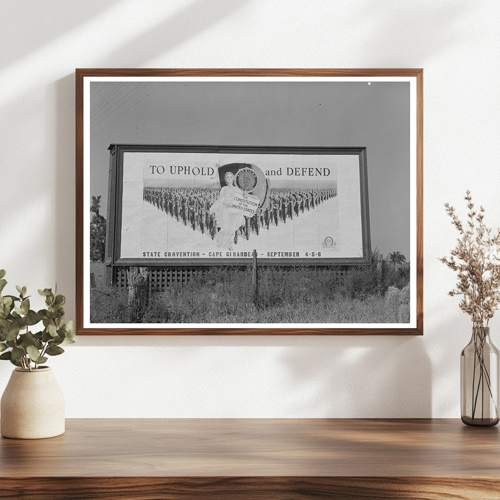 American Legion Sign in Sikeston Missouri August 1938 - Available at KNOWOL