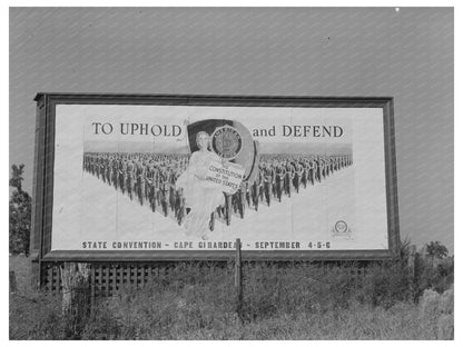 American Legion Sign in Sikeston Missouri August 1938 - Available at KNOWOL