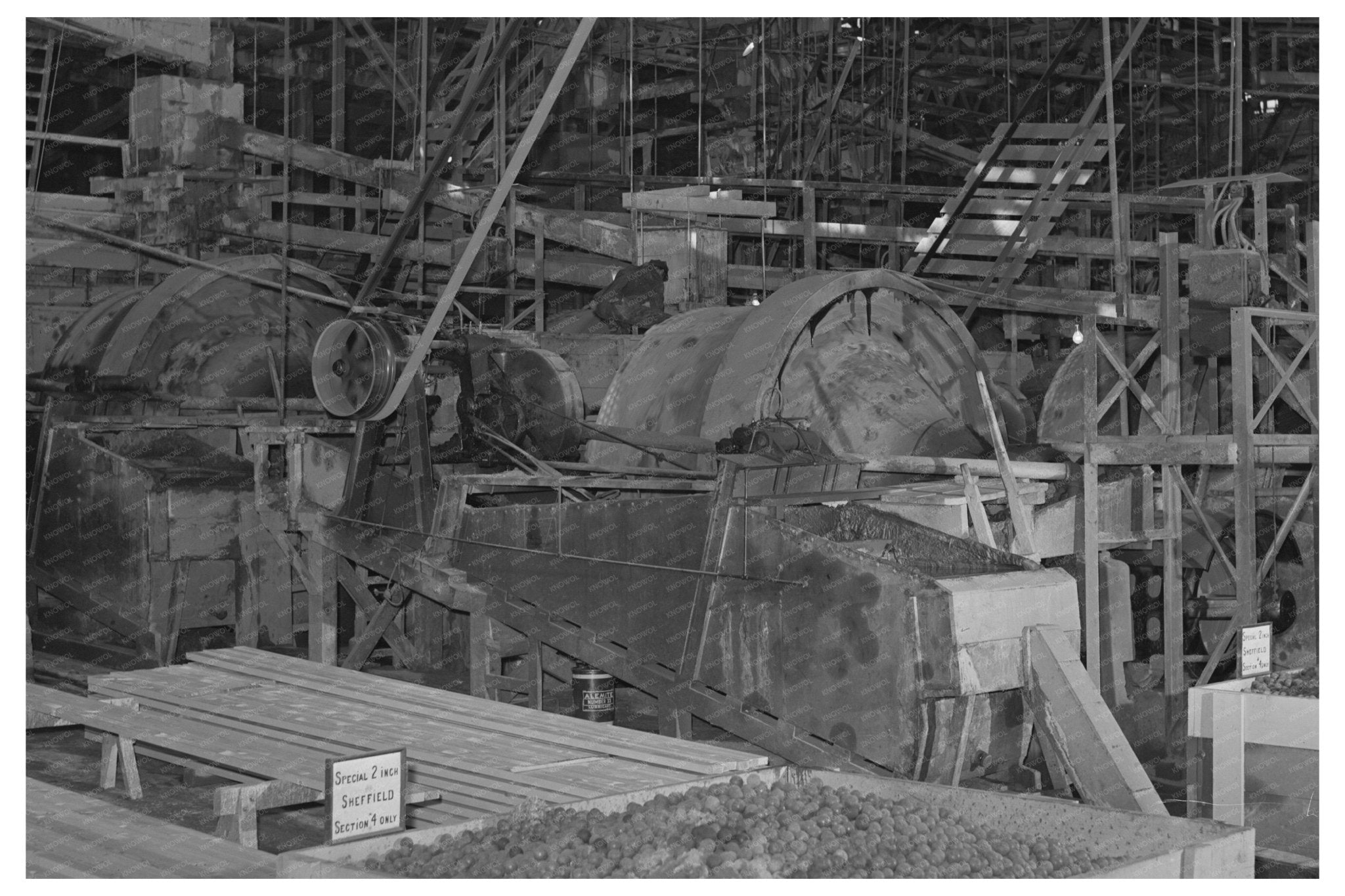 Anaconda Smelter Ballmills Vintage Image September 1942 - Available at KNOWOL