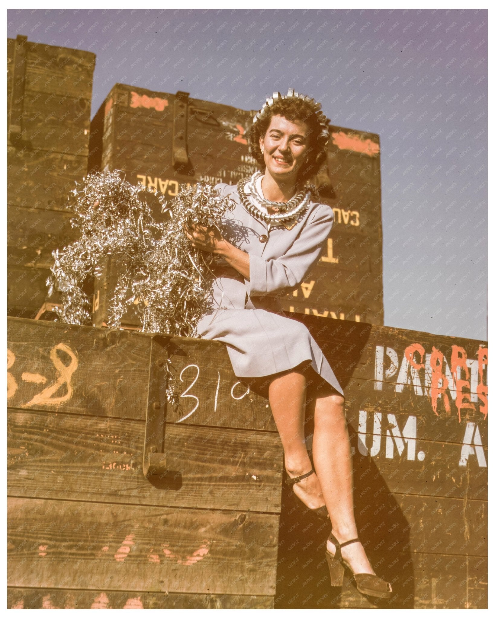 Annette del Sur Promoting Salvage Campaign Douglas Aircraft Company 1942 - Available at KNOWOL