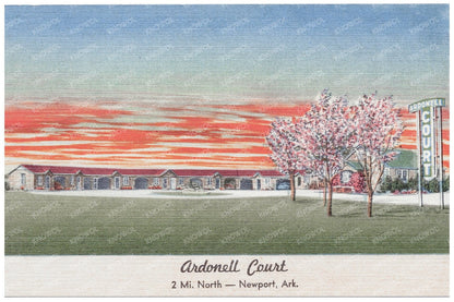 Ardonell Court Vintage Postcard 1930 - 1945 Residential Scene - Available at KNOWOL