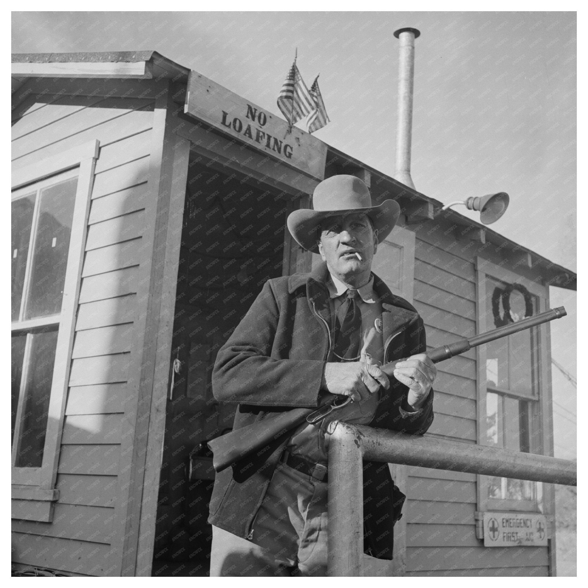 Armed Guard at Phelps - Dodge Copper Smelter 1942 - Available at KNOWOL