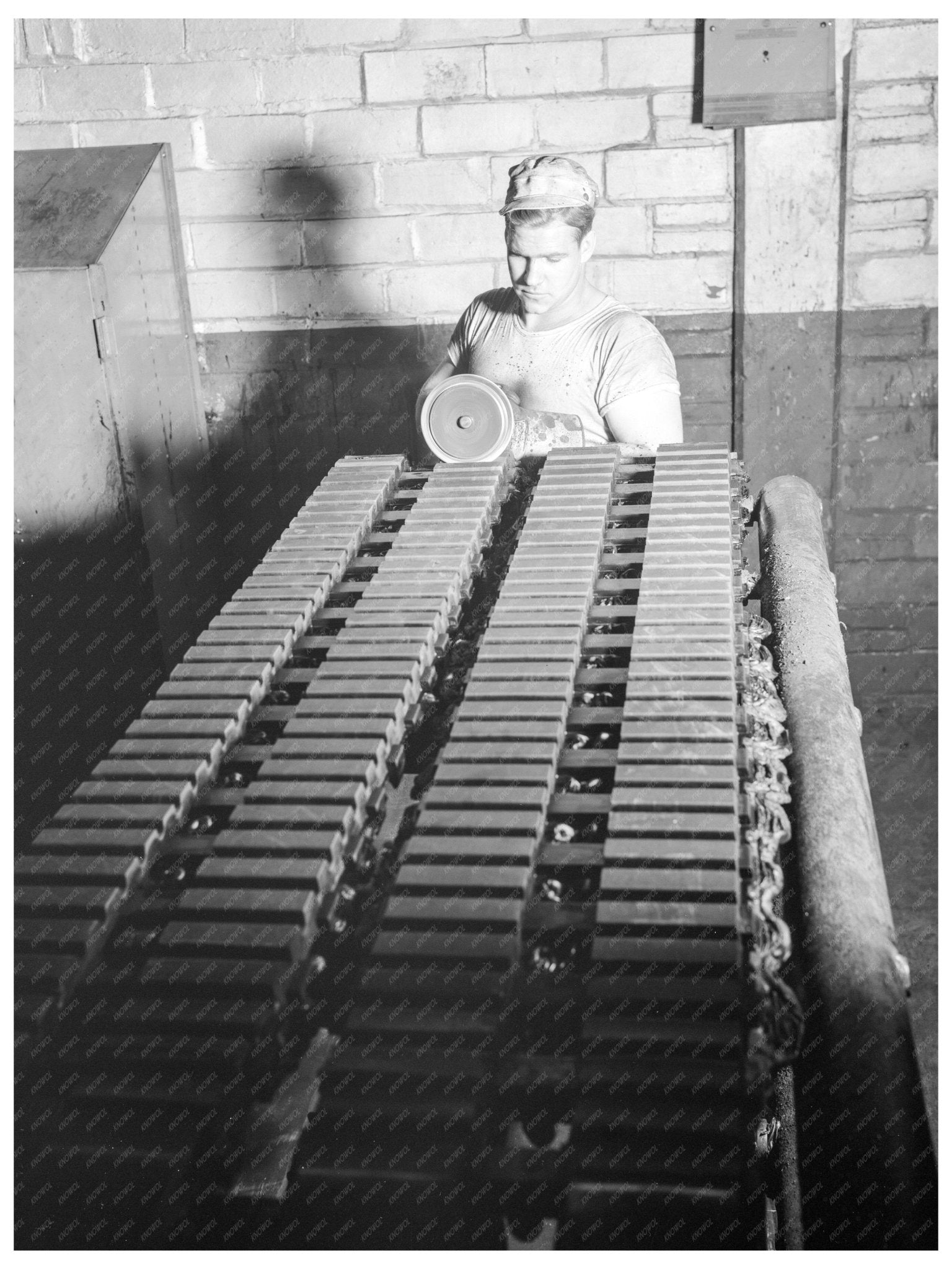 Army Vehicle Tracks at Goodrich Tire Plant 1941 - Available at KNOWOL