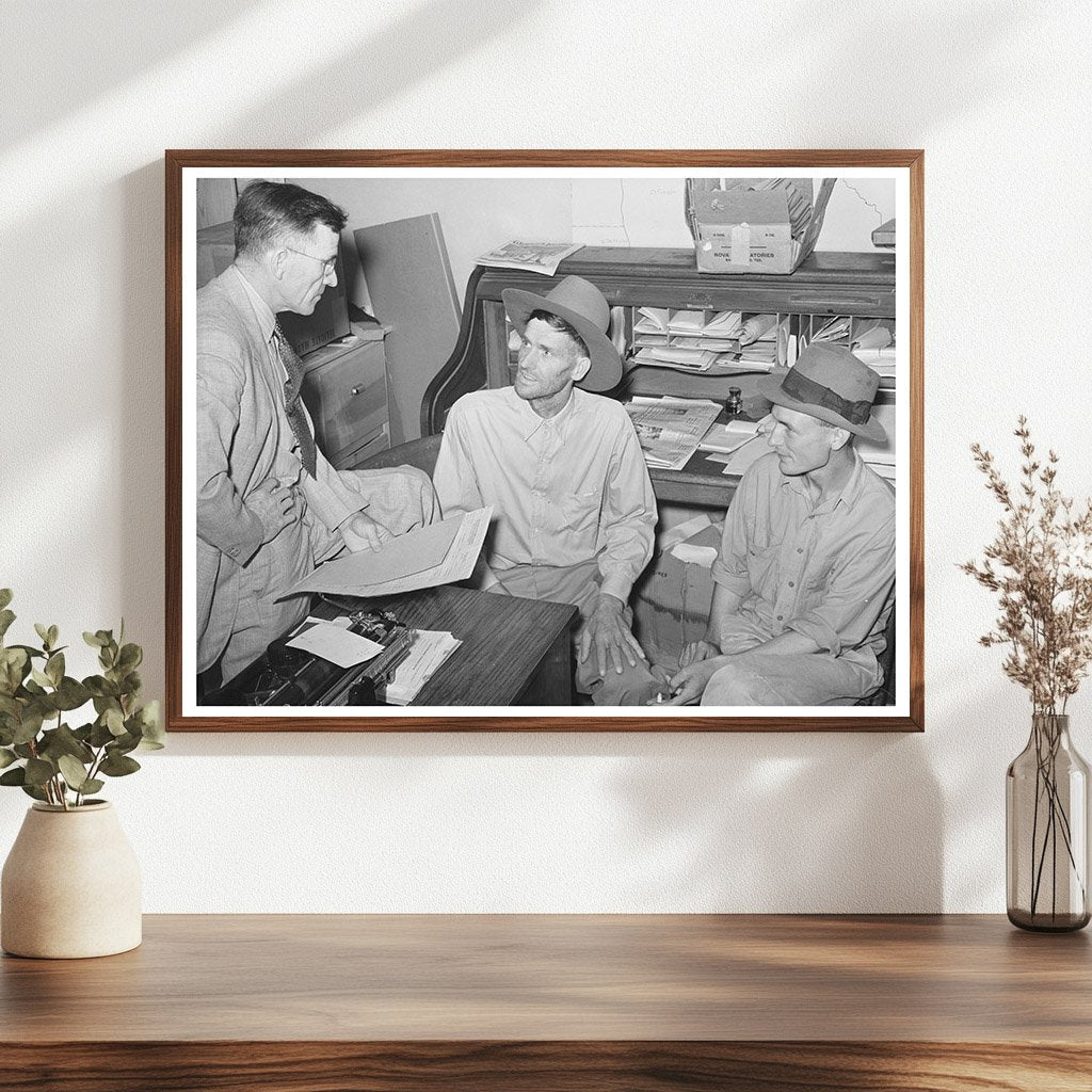 Assistant County Agent Engaging with Farmers San Augustine 1939 - Available at KNOWOL