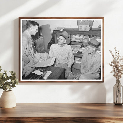 Assistant County Agent Engaging with Farmers San Augustine 1939 - Available at KNOWOL