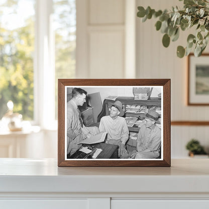 Assistant County Agent Engaging with Farmers San Augustine 1939 - Available at KNOWOL