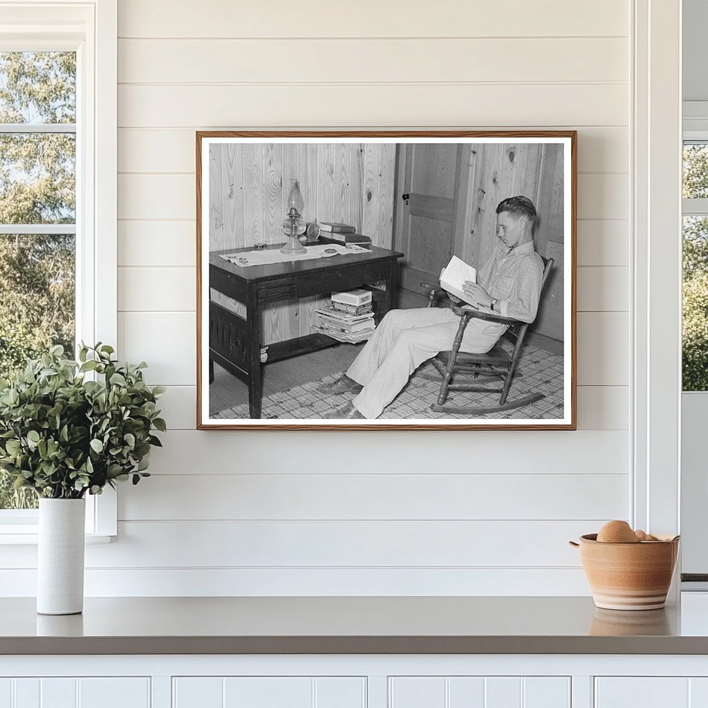 Atkinson Boy Reading in New Madrid County 1938 - Available at KNOWOL