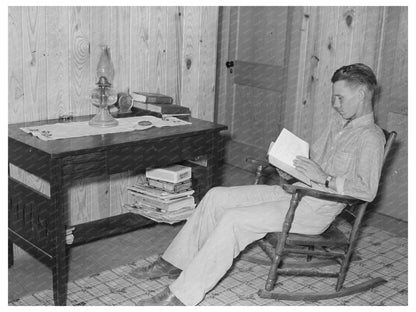 Atkinson Boy Reading in New Madrid County 1938 - Available at KNOWOL