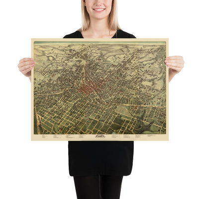 Atlanta, GA 1892 Map - Available at KNOWOL