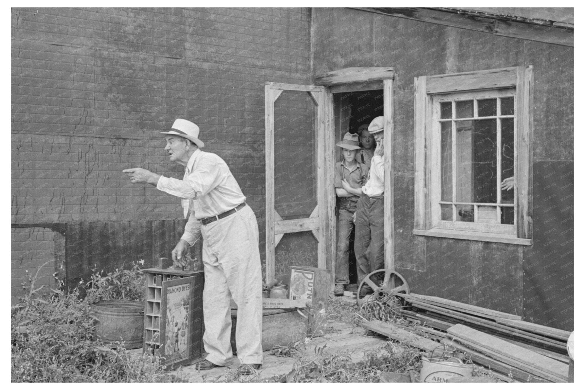 Auction Scene in Orth Minnesota August 1937 - Available at KNOWOL