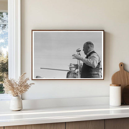 Auctioneer at Horse Sale Eldorado Texas November 1939 - Available at KNOWOL