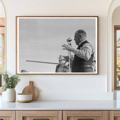 Auctioneer at Horse Sale Eldorado Texas November 1939 - Available at KNOWOL