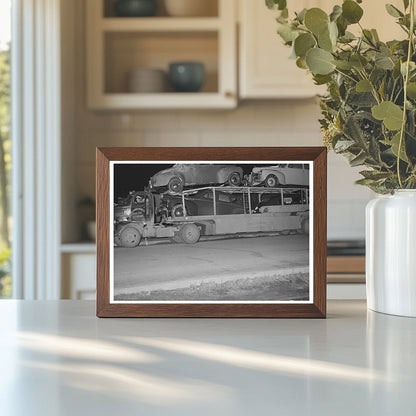 Auto Transport Vehicle in Eufaula Oklahoma February 1940 - Available at KNOWOL